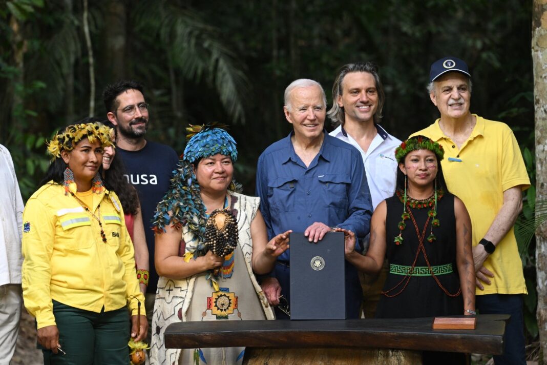 BRAZIL-US-POLITICS-DIPLOMACY-BIDEN-ARRIVAL-AMAZON-RAINFOREST